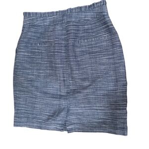 J. Crew Lightweight Heathered Blue Linen/Cotton Pencil Skirt 00